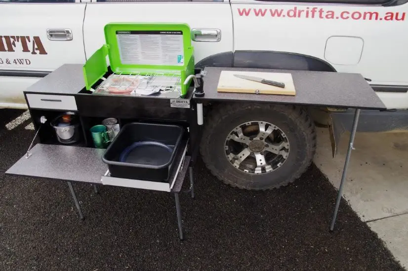 DRIFTA CAMPING KITCHEN BLACK STAINLESS FINISH Drifta Camping & 4WD
