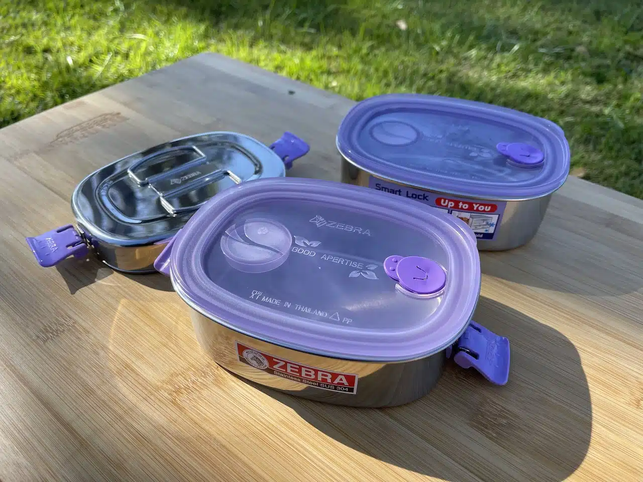 Zebra Two Tiered Oval Lunch Box Smart Lock II - Drifta Camping & 4WD